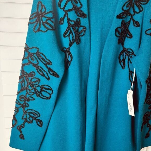 Chico’s Size 1 Chenille Soutache Cardigan - Picture 6 of 11